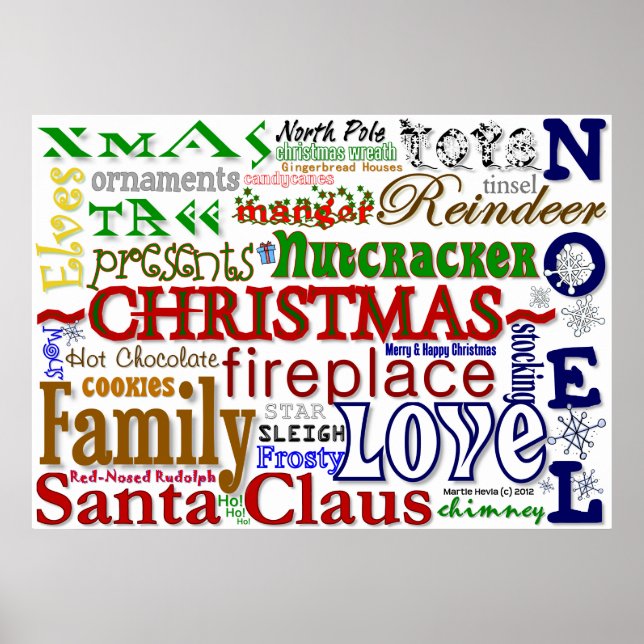 Christmas WordArt™ Poster (Front)