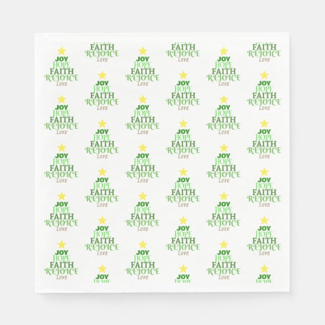 Christmas Words Christmas Tree Napkin (Front)