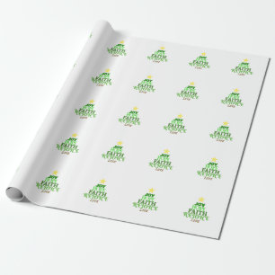 Christmas Words Christmas Tree Wrapping Paper