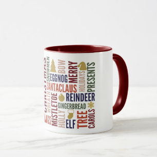 Christmas Words Holiday Coffee Mug