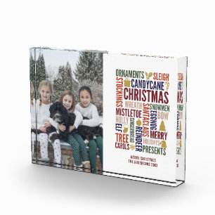 Christmas Words Holiday Photo Block