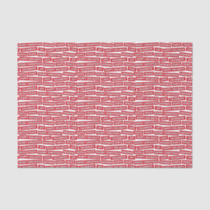 Christmas Words Red and White Tissue Paper