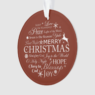 Christmas Words Typography Ornament