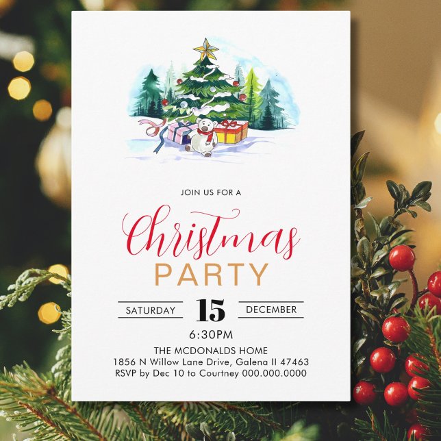 Christmas Work Holiday Party Friendsmas Dinner Invitation (Creator Uploaded)