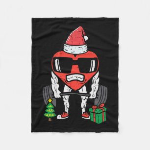 Christmas Workout Heart Lifting Xmas Gym Exercise  Fleece Blanket