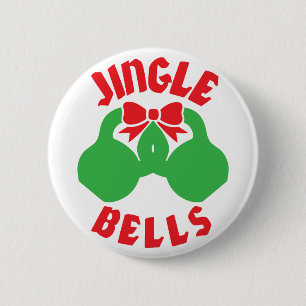 Christmas Workout Motivation Jingle "Kettle Bells" 2 Inch Round Button