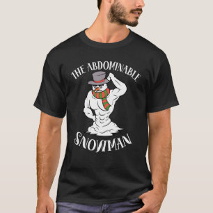 Christmas Workout Xmas Abominal Snowman Abdominal T-Shirt