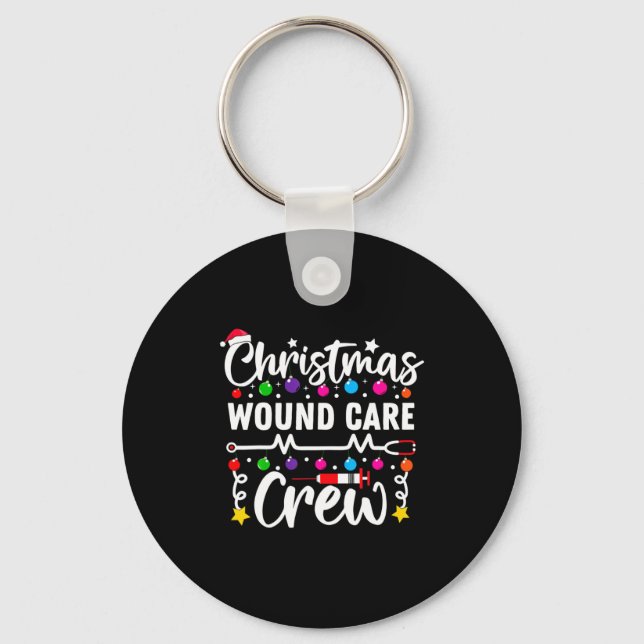 Christmas Wound Care Crew Nurse Xmas Nursing Rn Lp Keychain (Front)