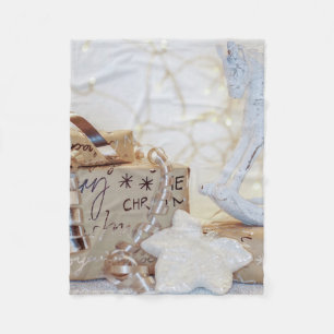 Christmas Wrapped Parcels Fleece Blanket