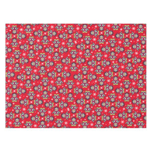 Christmas wrapped up penguins table cloth