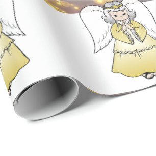 Christmas Wrapping Paper Angel