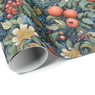 Christmas Wrapping Paper Art Nouveau Style