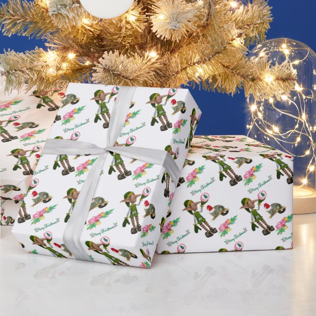 Christmas Wrapping Paper Elf Possum (Holidays)