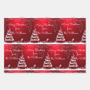 Christmas Wrapping Paper Flat Sheet Set of 3