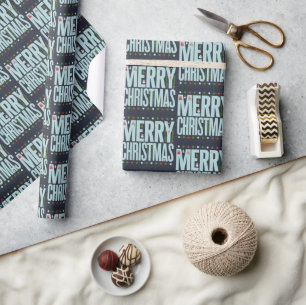 Christmas Wrapping Paper Flat Sheet Set of 3