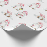 Christmas Wrapping Paper - Gnomes With Gifts<br><div class="desc">Cute gnomes some holding Christmas gifts others holding a lantern.
Once you have your order please leave your feedback & pic's in situ on my page you bought it from,  thanks</div>