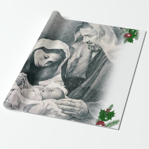 Christmas Wrapping Paper Jesus