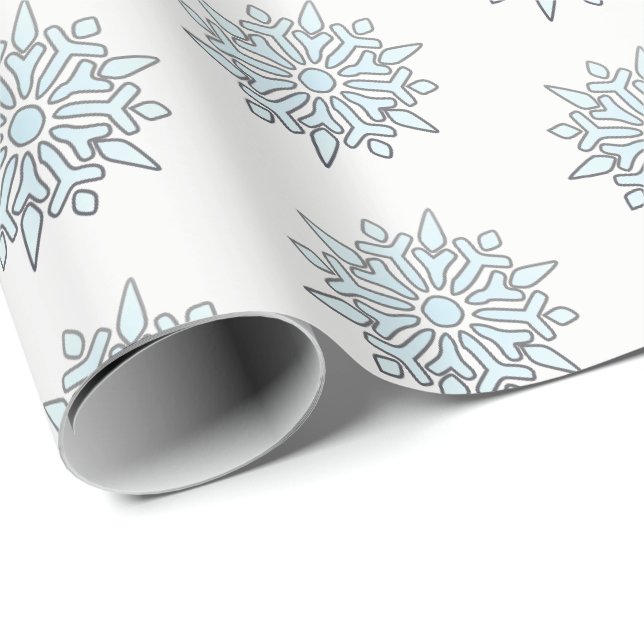 Christmas Wrapping Paper Nordic Snowflakes (Roll Corner)