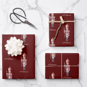 Christmas Wrapping Paper Personalized Nutcracker