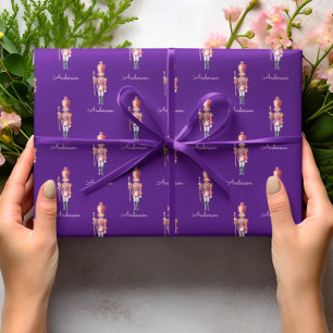 Christmas Wrapping Paper Personalized Nutcracker 