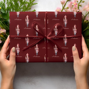 Christmas Wrapping Paper Personalized Nutcracker 