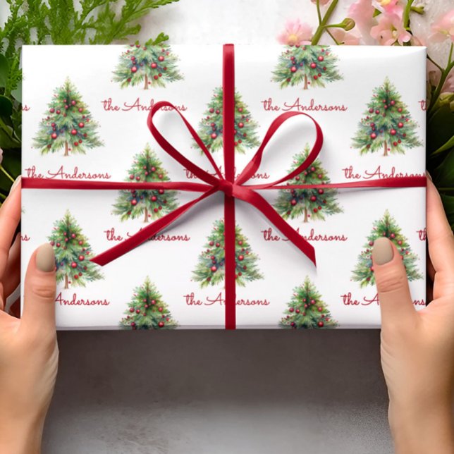 Christmas Wrapping Paper, Personalized White Xmas Wrapping Paper (Creator Uploaded)