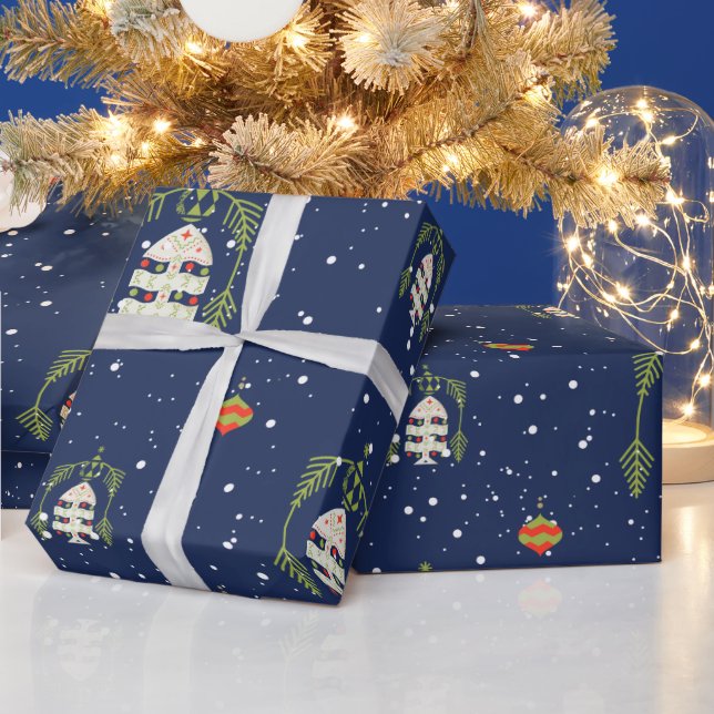 Christmas Wrapping Paper Pine branch Arch (Holidays)