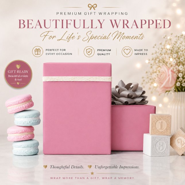 Christmas Wrapping Paper Pink Luxury Gift Wrap (Creator Uploaded)