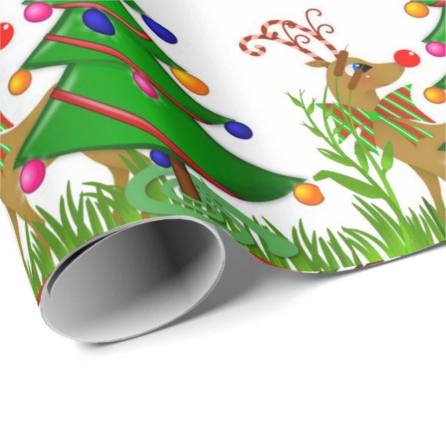 Christmas Wrapping Paper Reindeer (Roll Corner)