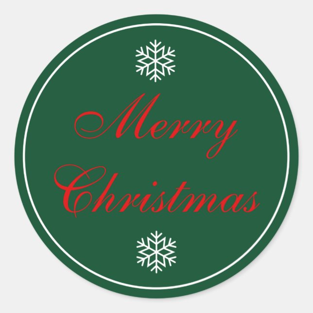 Christmas Wrapping Paper Round Stickers (Front)