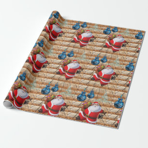 Christmas Wrapping Paper Santa Claus