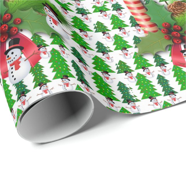Christmas Wrapping Paper Snowman (Roll Corner)