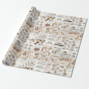 Christmas Wrapping Paper Snowman