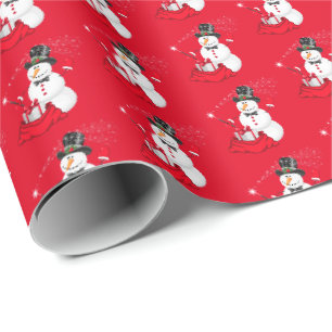 Christmas Wrapping Paper-Snowman Paper