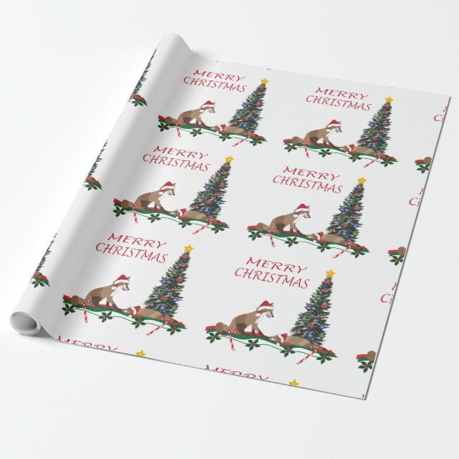 Christmas wrapping paper, wildlife  wrapping paper (Unrolled)