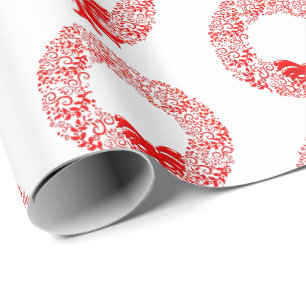 Christmas Wrapping Paper-Wreath Wrapping Paper