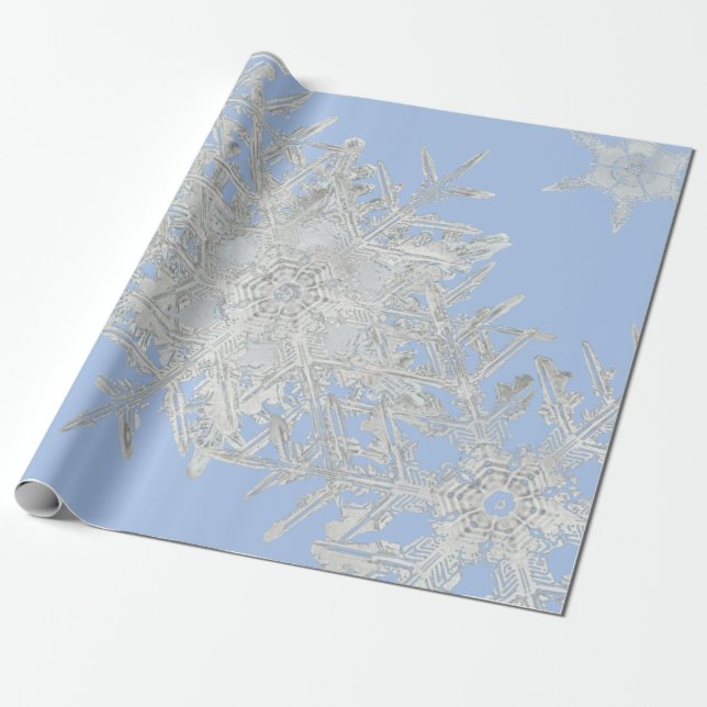 CHRISTMAS WRAPPING WILSON BENTLEY SNOWFLAKES WRAPPING PAPER (Unrolled)