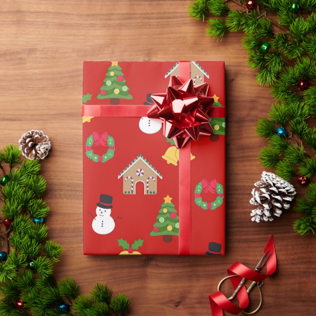 Christmas WrappingPaper pattern background gifts r (Holiday Gift)