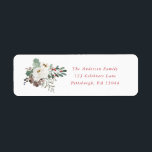 Christmas Wreath Address Label<br><div class="desc">Highlight your favourite family photo on your holiday cards this season!  Whether you celebrate Christmas,  Hanukkah or simply want to send our a New Year greeting to your friends and family,  Blush Paper Co. has the perfect holiday card for you.</div>
