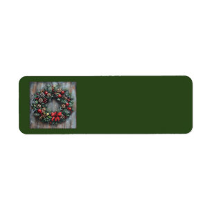 Christmas Wreath Address Labels