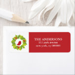 Christmas Wreath and Bird Labels<br><div class="desc">Customize these labels and use them as gift tags,  return address labels,  etc 
 Art by Cocoa Studio</div>