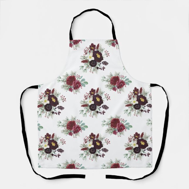 Christmas Wreath Art Apron (Front)