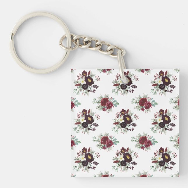 Christmas Wreath Art Keychain (Front)