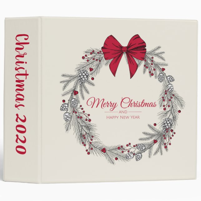Christmas Wreath Binder (Front/Spine)