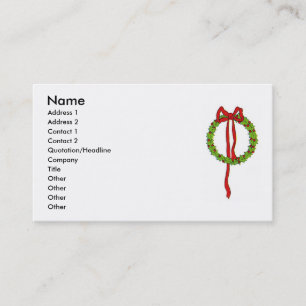 Christmas Wreath Business Card