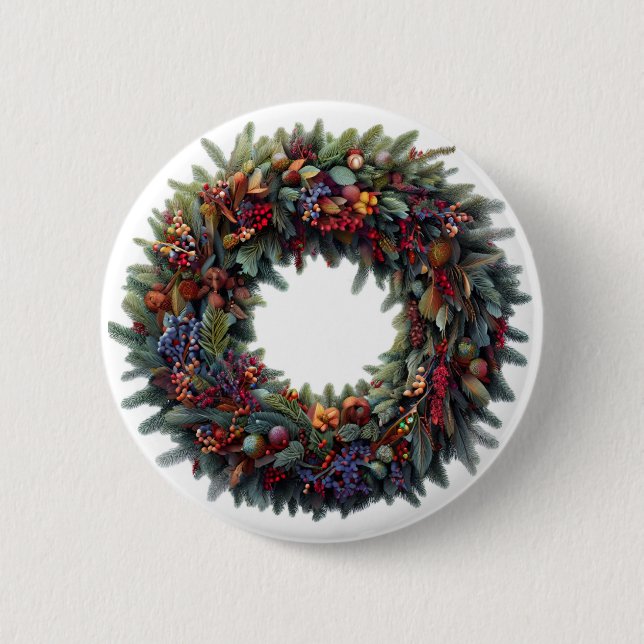 Christmas Wreath Button (Front)