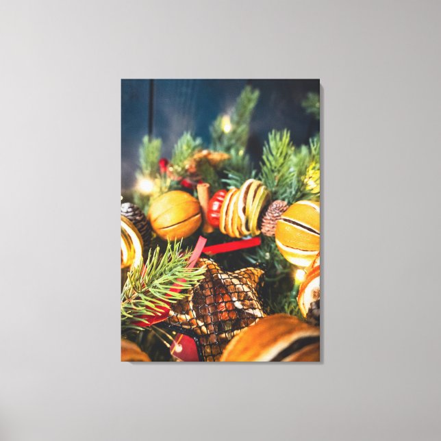 Christmas wreath canvas print (Front)