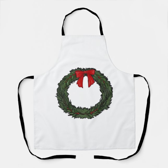 Christmas Wreath Classic Apron (Front)