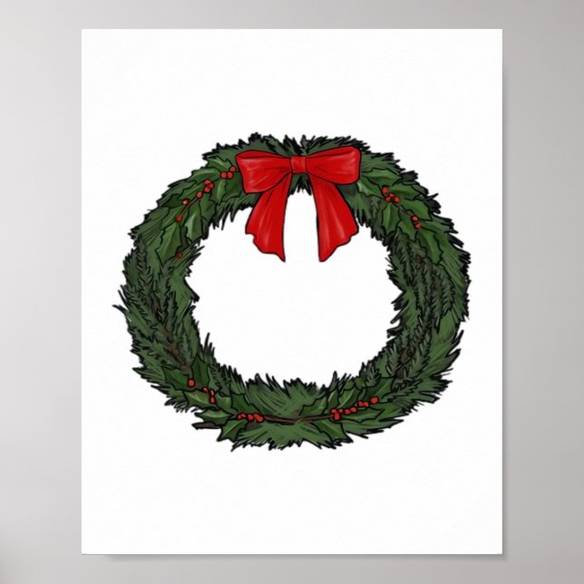 Christmas Wreath Classic Poster (Front)