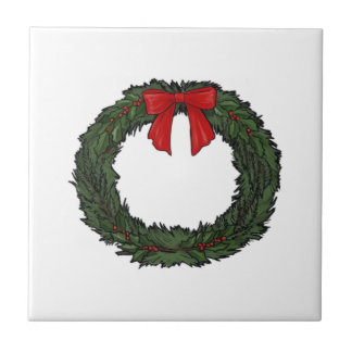 Christmas Wreath Classic Tile